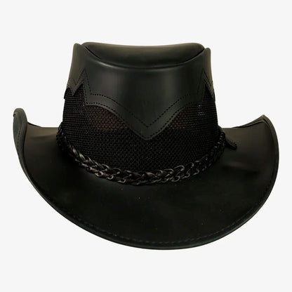 Stampede | Womens Cowhide Leather Cowgirl Hat with Mesh Sides