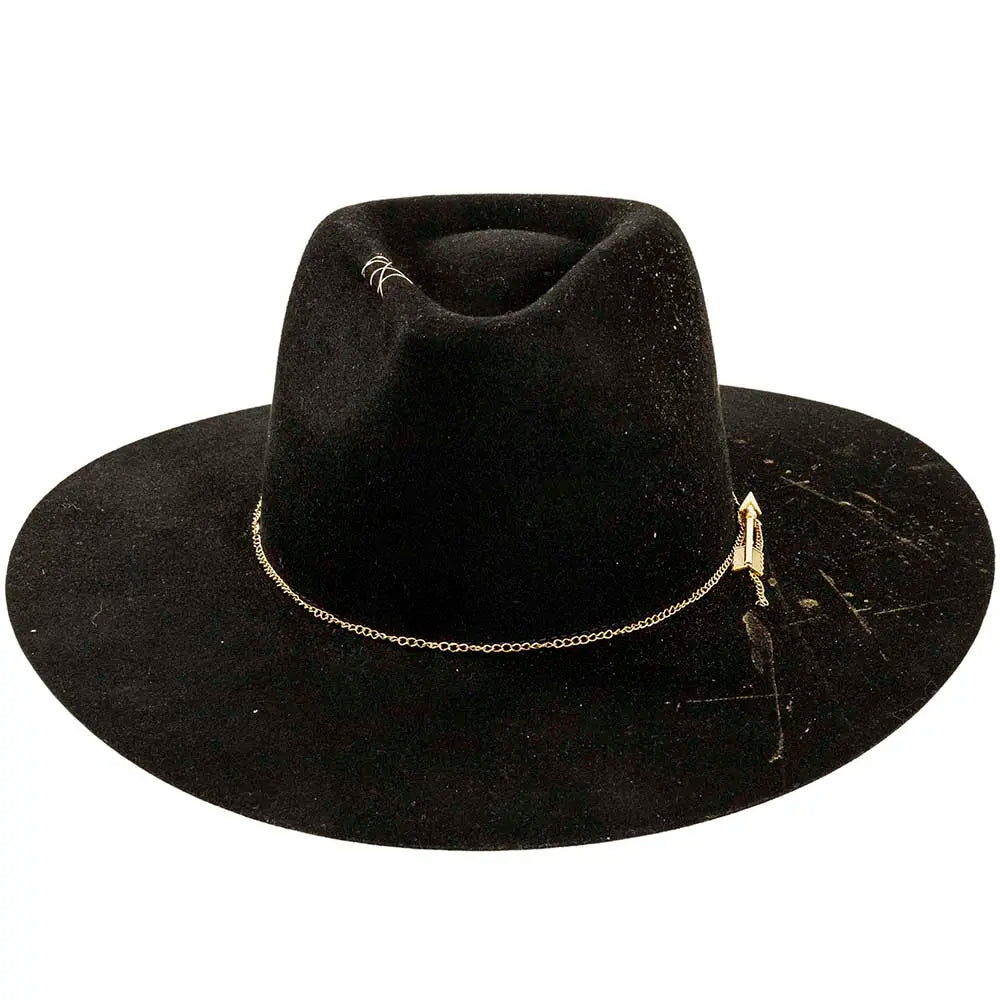 Stardusr Black Felt Fedora Front VIew