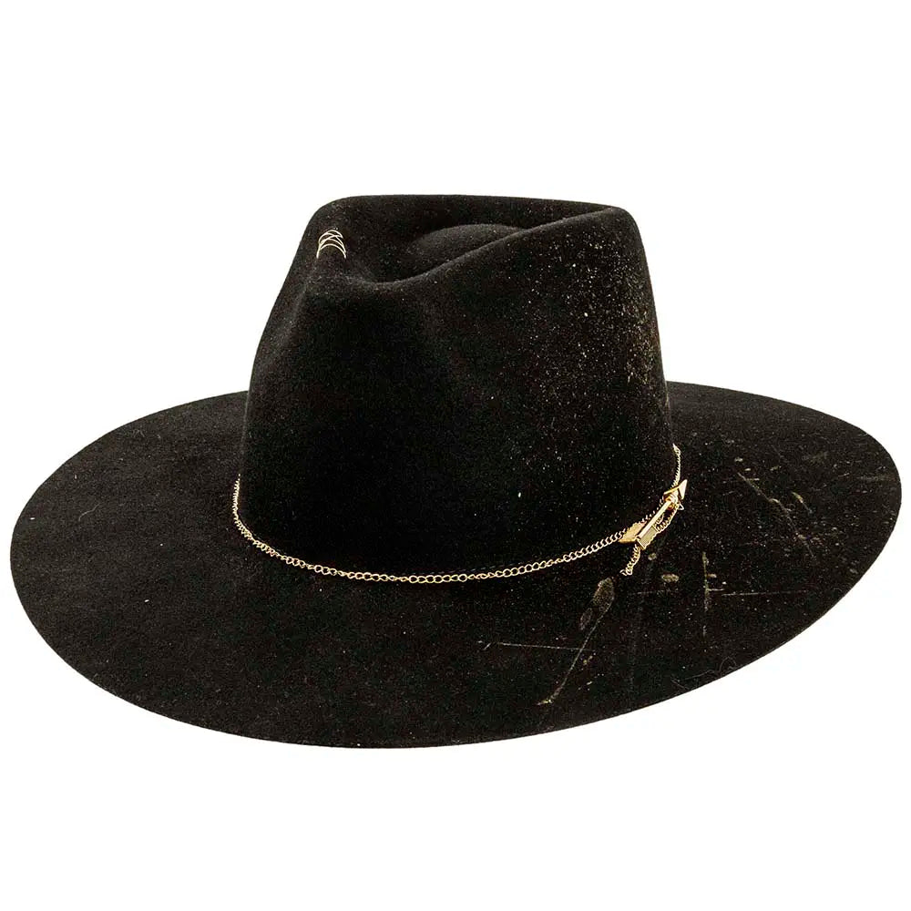 Stardusr Black Felt Fedora Side VIew