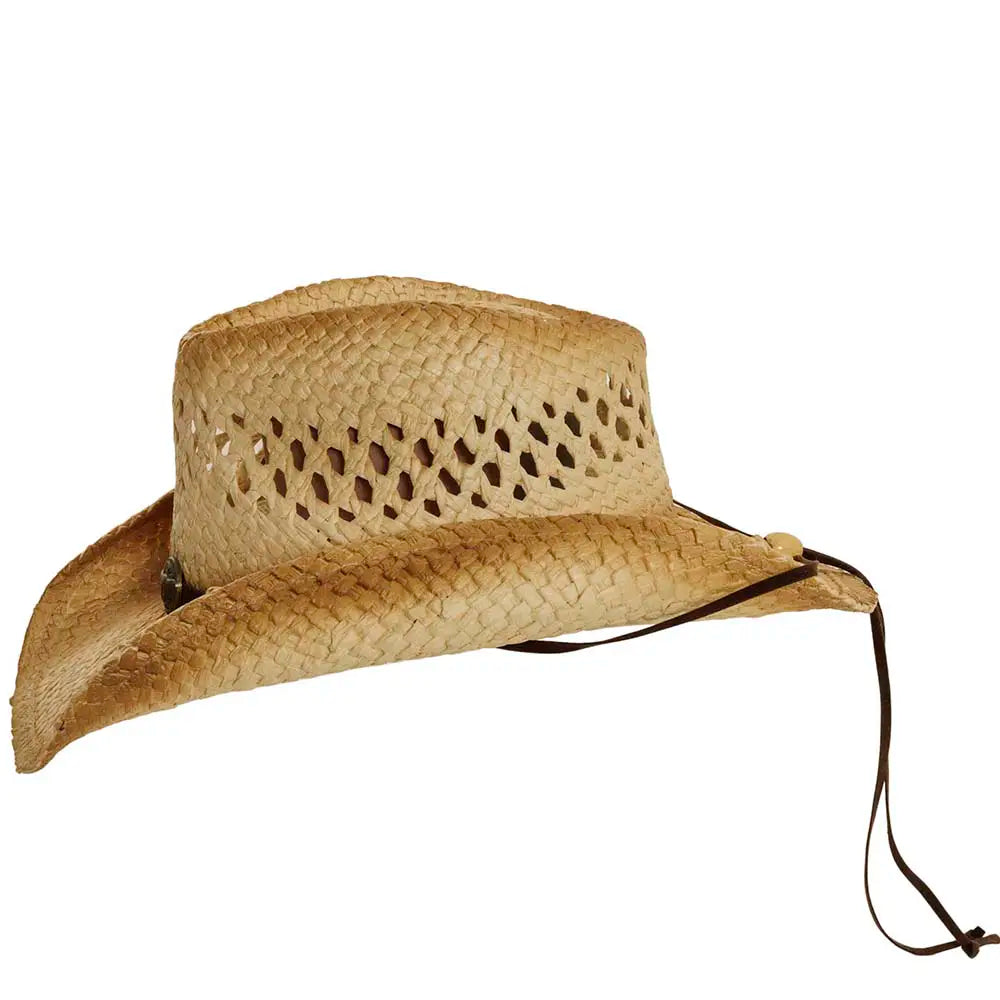 Sundance Natural Straw Cowboy Hat Side View