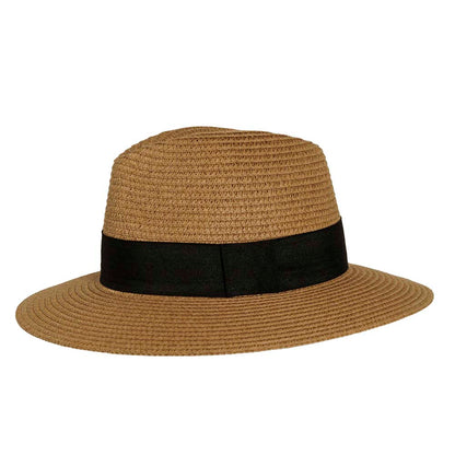 St Lucia | Mens Paper Braid Teardrop Fedora Sun Hat
