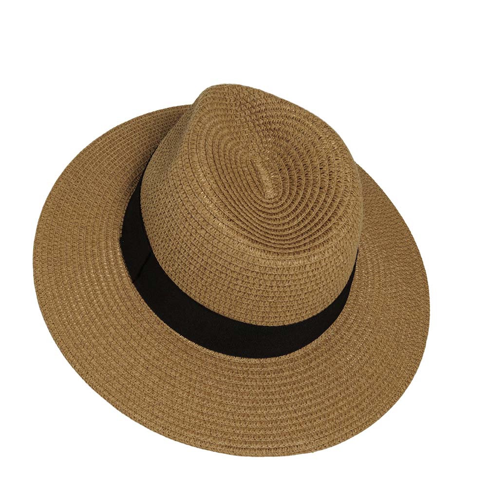 St Lucia | Womens Paper Braid Teardrop Fedora Sun Hat