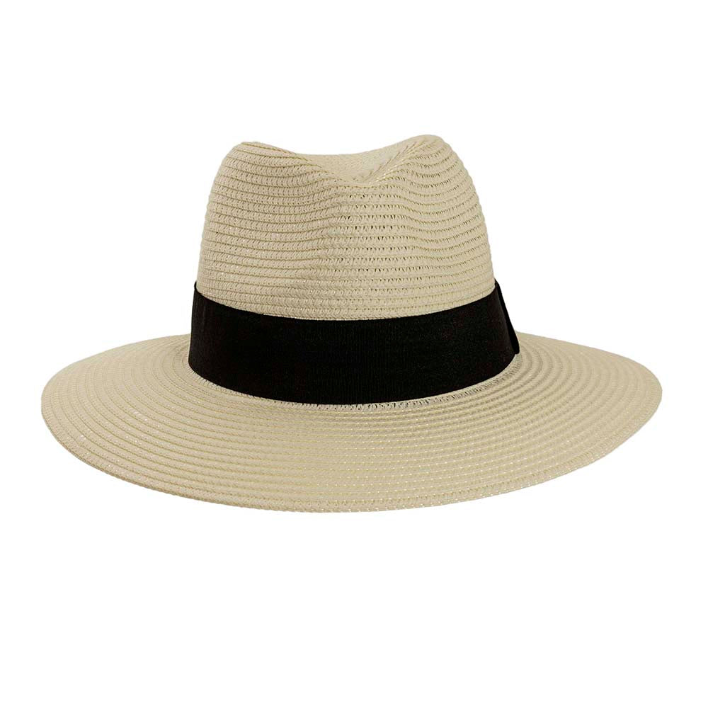 St Lucia | Mens Paper Braid Teardrop Fedora Sun Hat