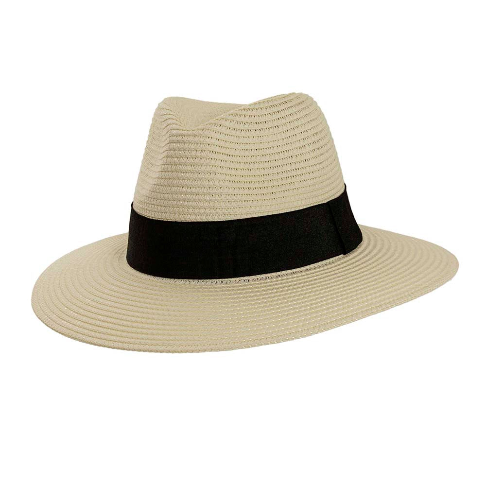 St Lucia | Mens Paper Braid Teardrop Fedora Sun Hat