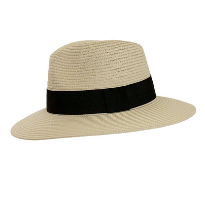 St Lucia | Mens Paper Braid Teardrop Fedora Sun Hat