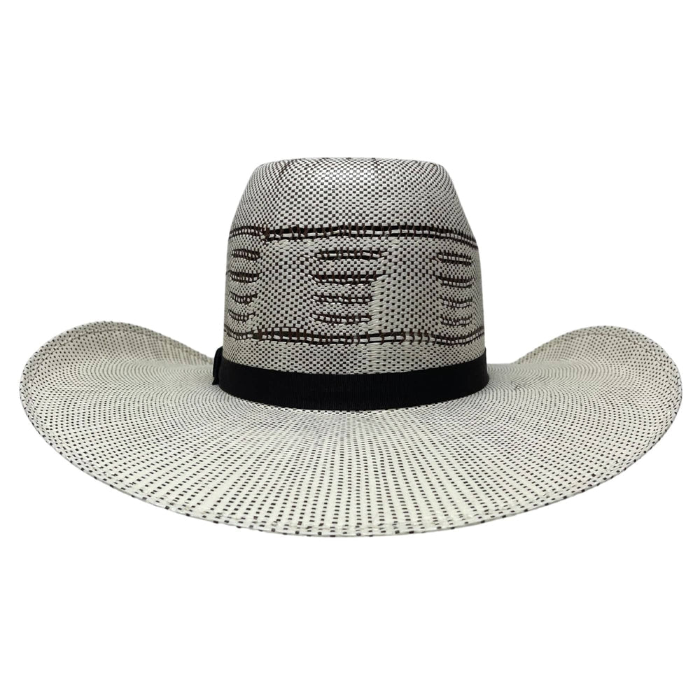 A back view of a Trail Boss Straw Cowboy Hat 