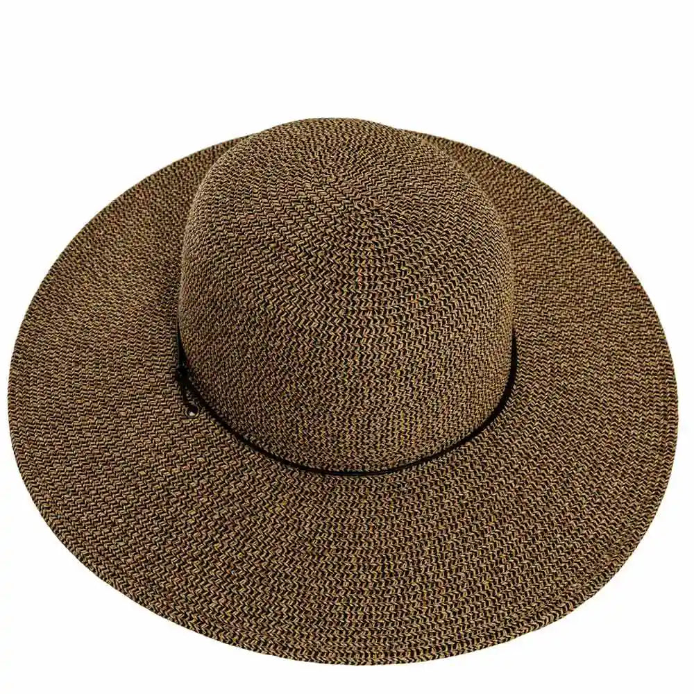 Trevi Coffee Straw Sun Hat Top View