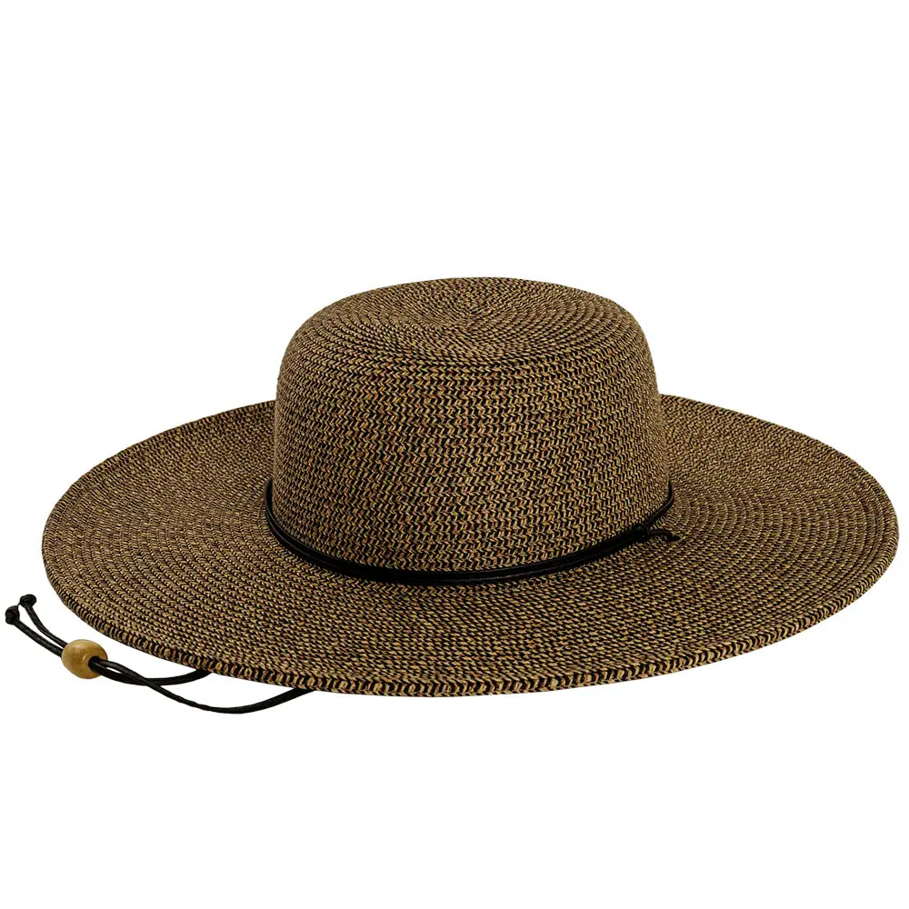 Trevi Coffee Straw Sun Hat Full View