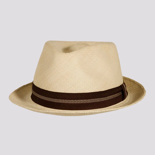 Trinidad | Mens Natural Genuine Panama Stingy Brim Fedora Hat