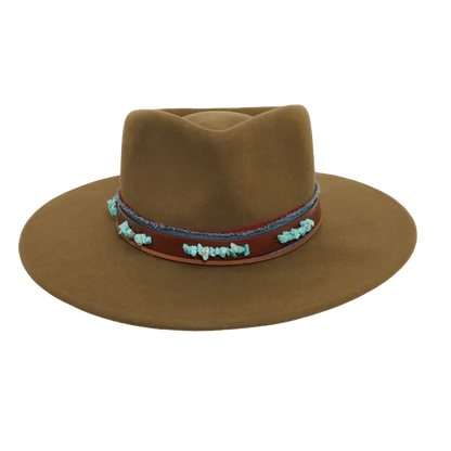 trooper olive fedora hat front view