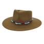 trooper olive fedora hat angled right view