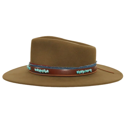 trooper olive fedora hat side view