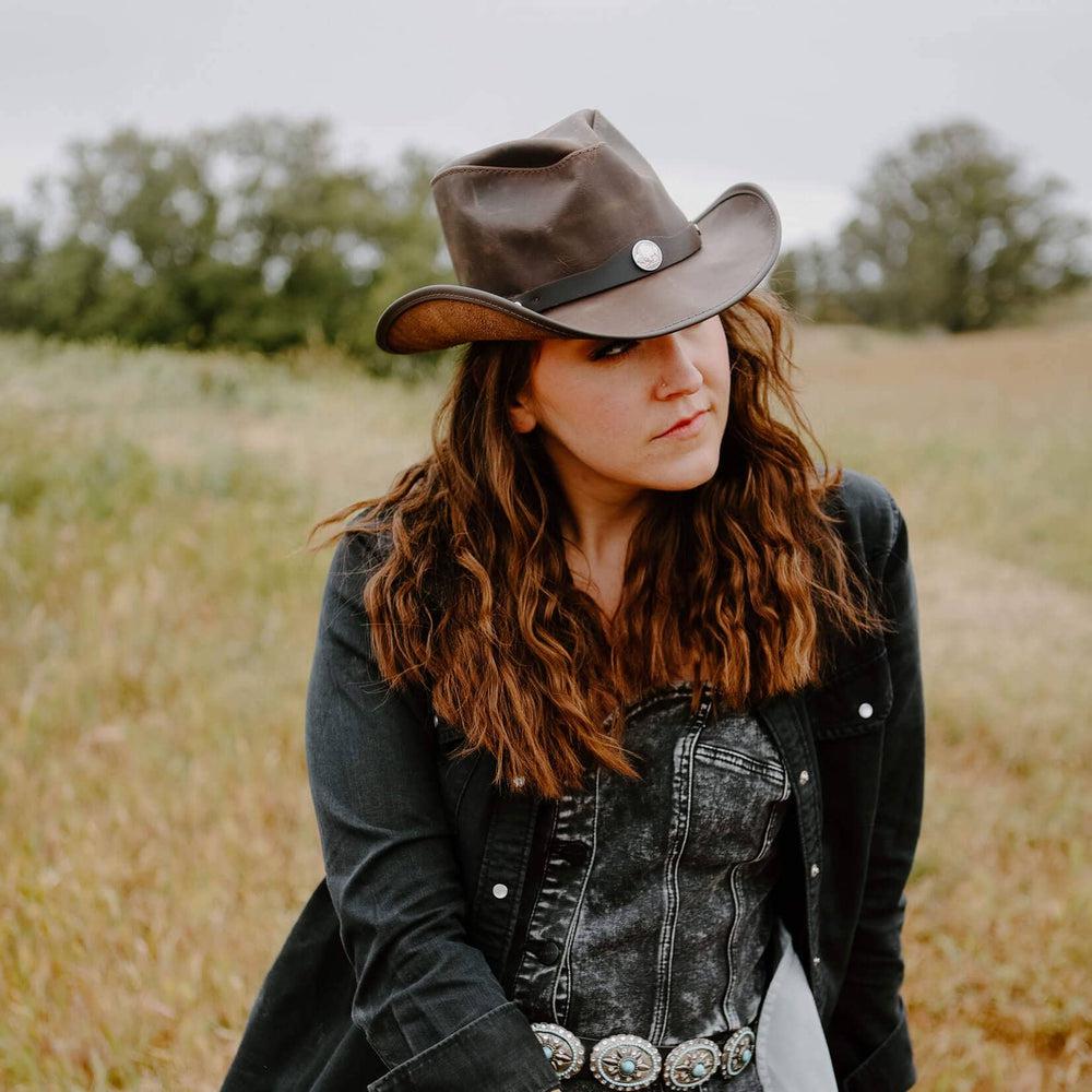 Chocolate Western Leather Cowboy Hat by American Hat Makers