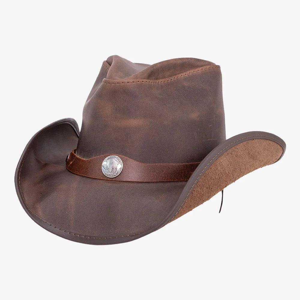 Western | Womens Leather Cowgirl Hat
