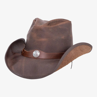 Western | Womens Leather Cowgirl Hat