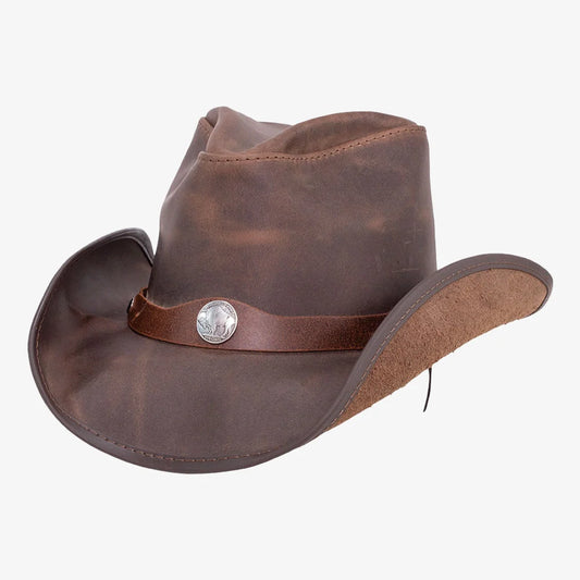 Western | Womens Leather Cowgirl Hat