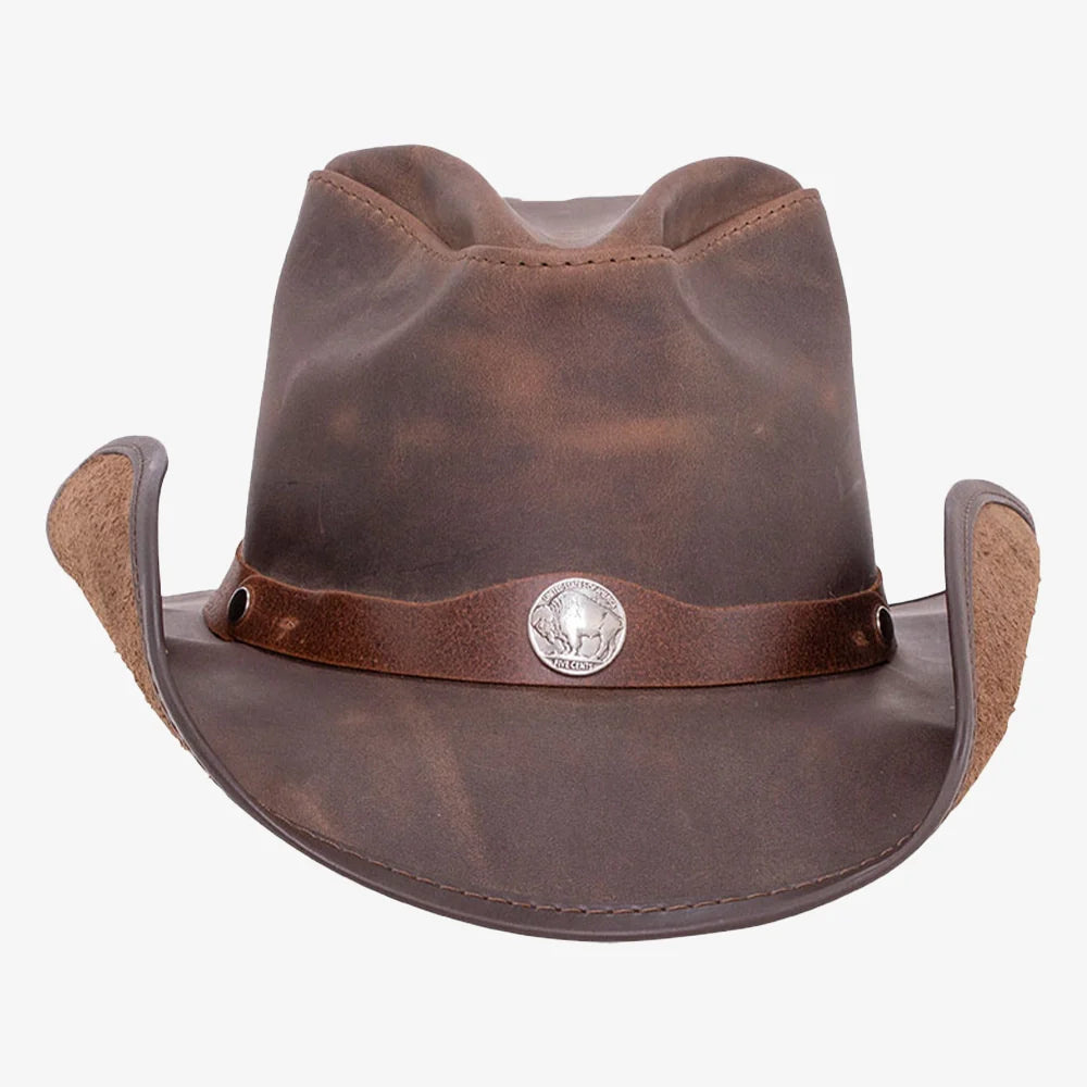 Western | Womens Leather Cowgirl Hat