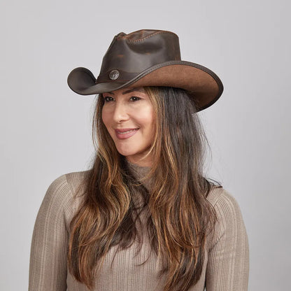 Western | Womens American Leather Cowgirl Hat