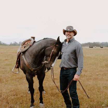 Western Chocolate Leather Cowboy Hat with 3" Brim and 4" Crown  by American Hat Makers