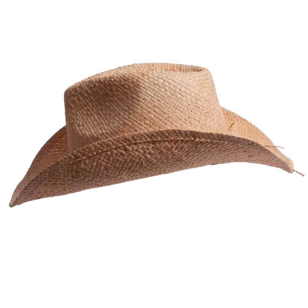 Belle natural straw western hat by American Hat Makers side view