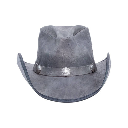 Cyclone Asphalt Leather Cowboy Hat with 3" Brim and 4" Crown by American Hat Makers