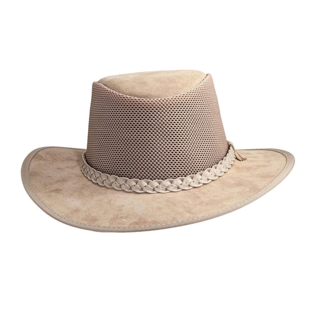 Suede Breeze Latte with Braided Band Sun Hat by American Hat Makers