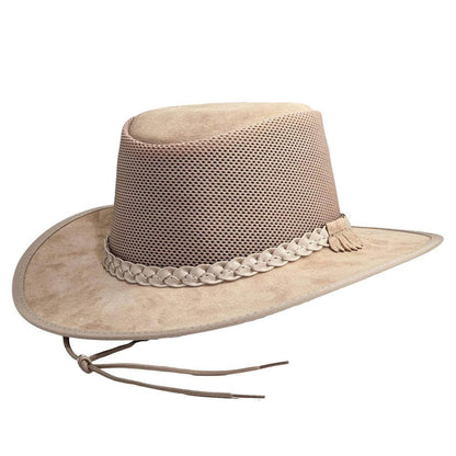 Suede Breeze Latte with Braided Band Sun Hat by American Hat Makers