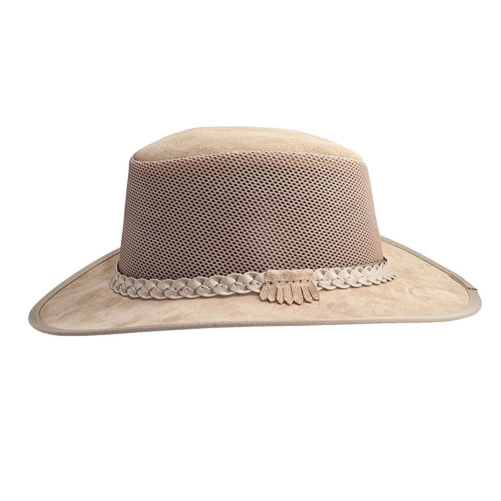 Suede Breeze Latte with Braided Band Sun Hat by American Hat Makers