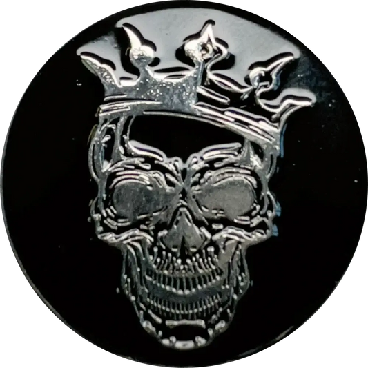 crowned skull magnetic hat pin