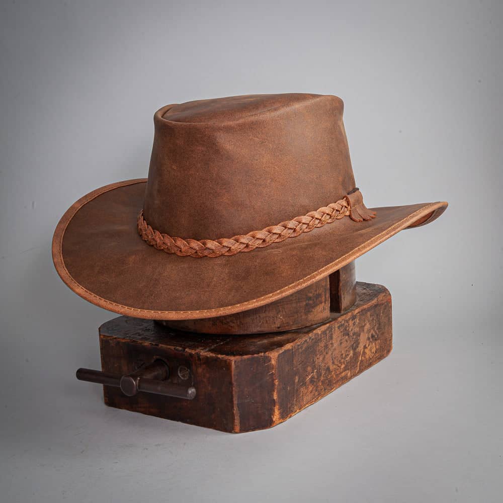 Crusher Copper Outback Leather Hat by American Hat Makers