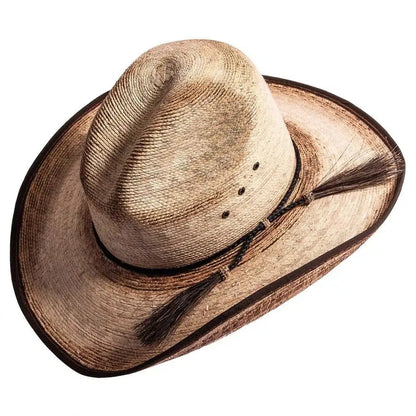 diego palm straw fedora turn down angled view