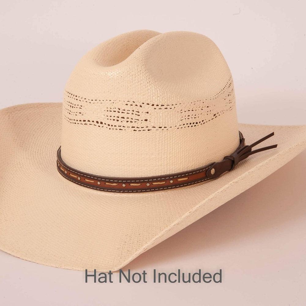 Dillon Brown Hat Band bon a cream hat