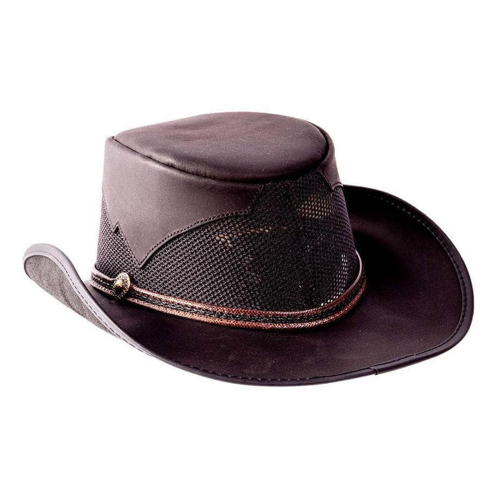 Durango Black Leather Mesh Cowboy Hat by American Hat Makers