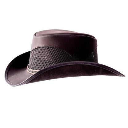 Durango Black Leather Mesh Cowboy Hat by American Hat Makers