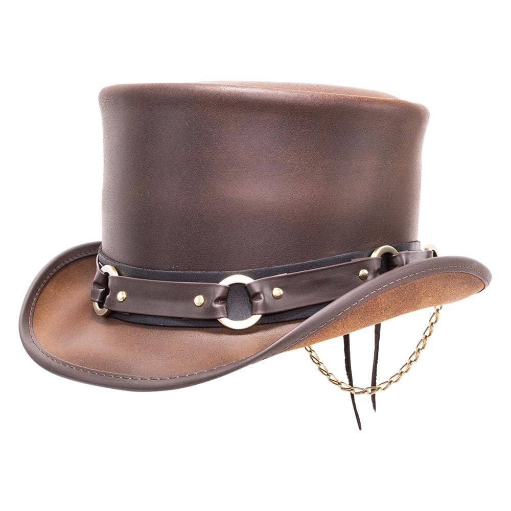 El Dorado Brown Top Hat with SR2 Band by American Hat Makers