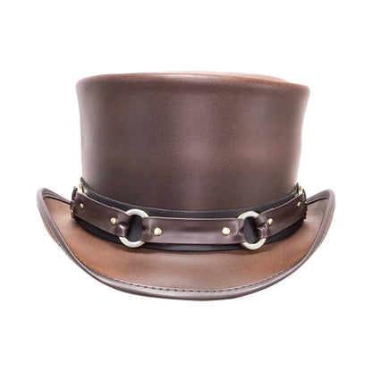 El Dorado Brown Top Hat with SR2 Band by American Hat Makers