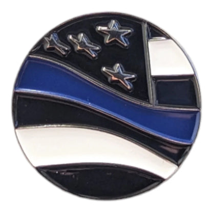 Flag Blue Line Magnetic Hat Pin