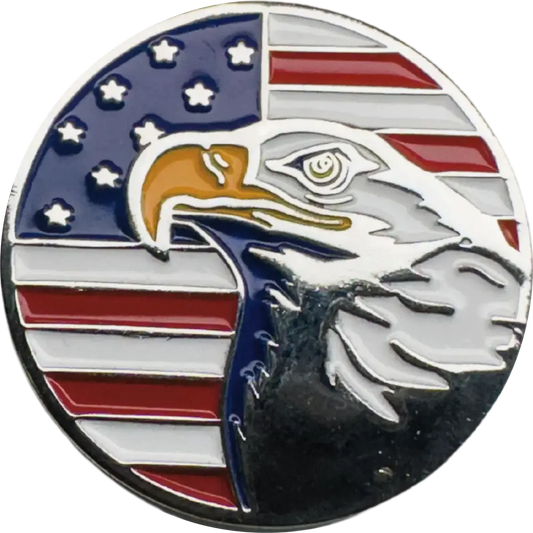 flag eagle magnetic hat pin