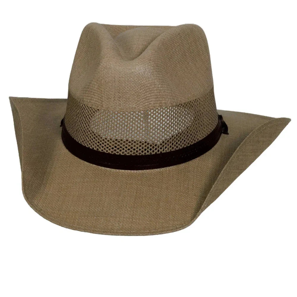 Florence Curl Tan Cowboy Hat Front View