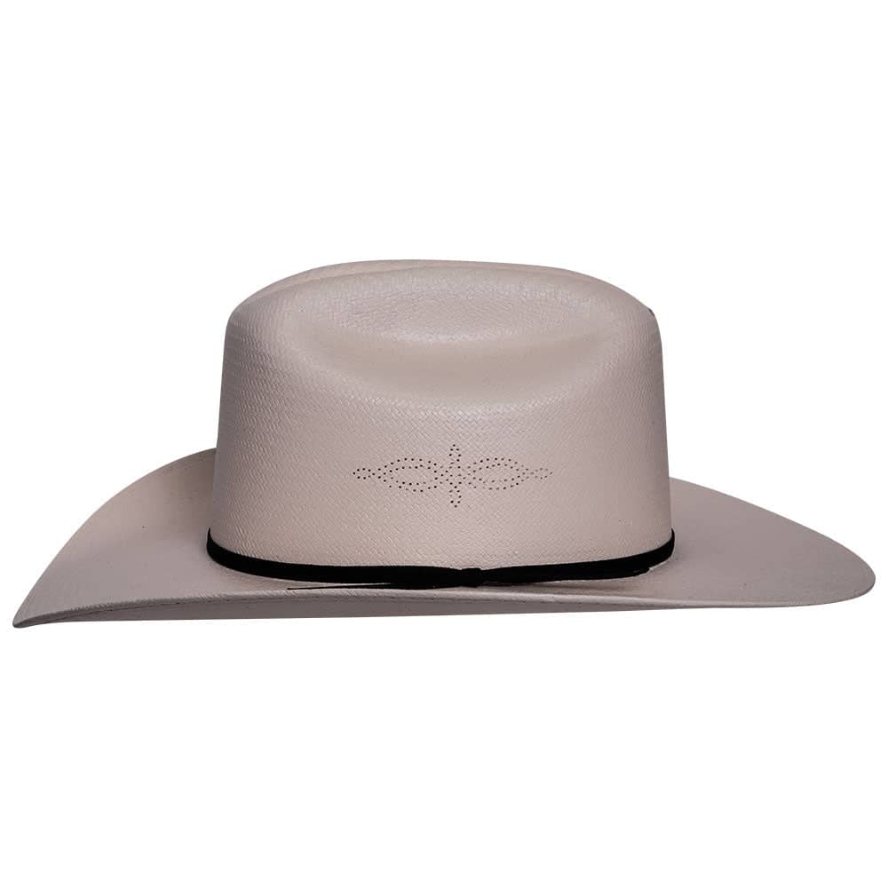 Side view of the cream FT Worth mens cowboy hat