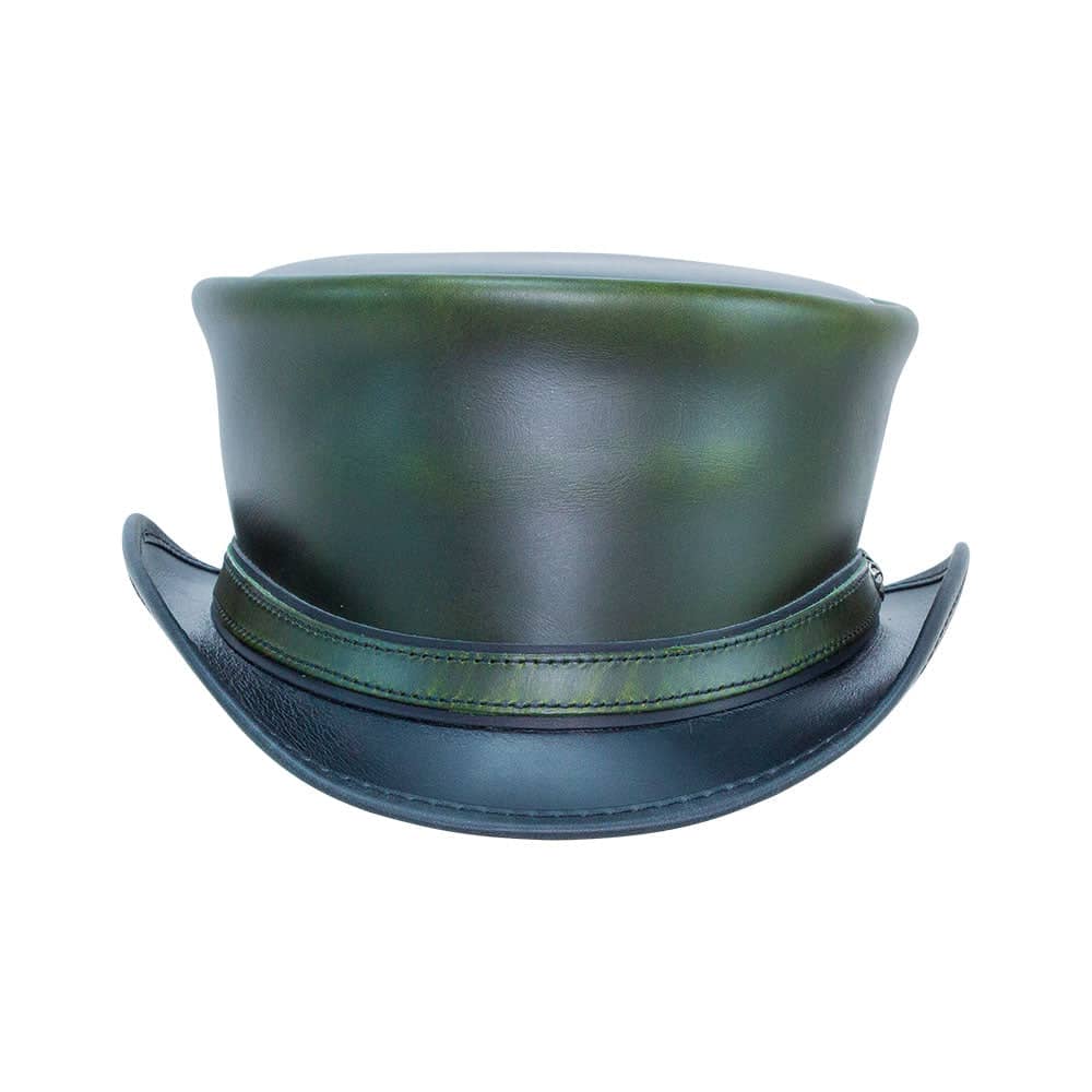 Hampton London Green Leather Top Hat by American Hat Makers