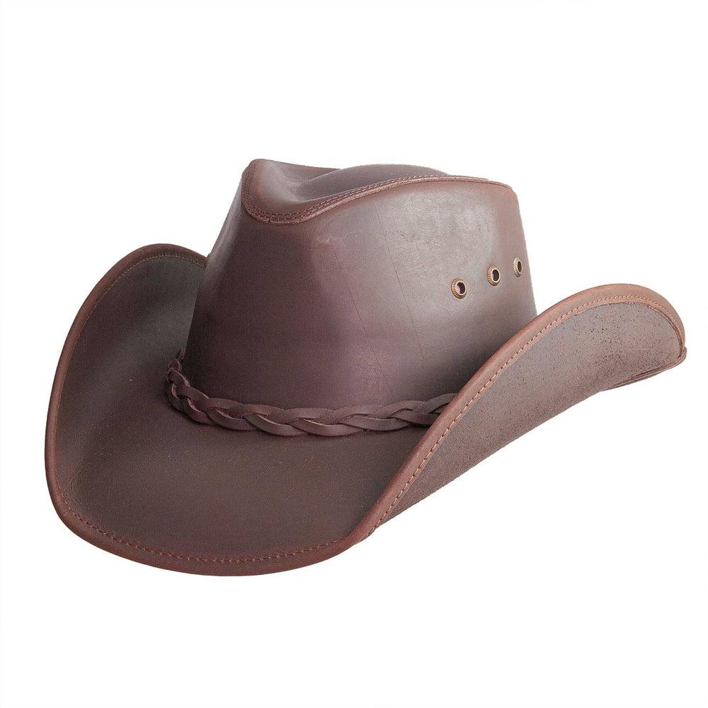 Hollywood Brown Leather Cowboy Hat by American Hat Makers