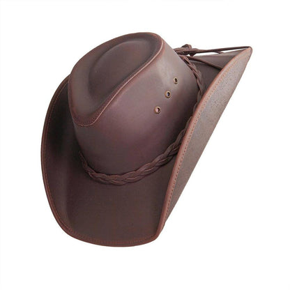 Hollywood Brown Leather Cowboy Hat by American Hat Makers