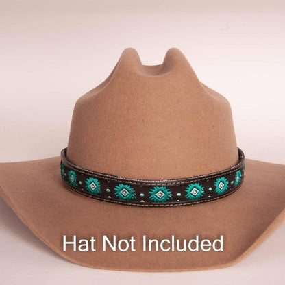 Jedediah Cowboy Hat Band on a brown hat