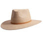 An angled view of Johvan cream straw sun hat
