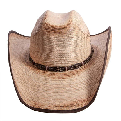 Lucas distressed straw cowboy hat by American Hat Makers front view