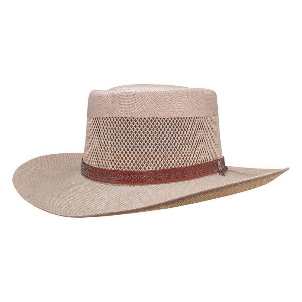 Madrid Straw Pork Pie Cream Sun Hat by American Hat Makers