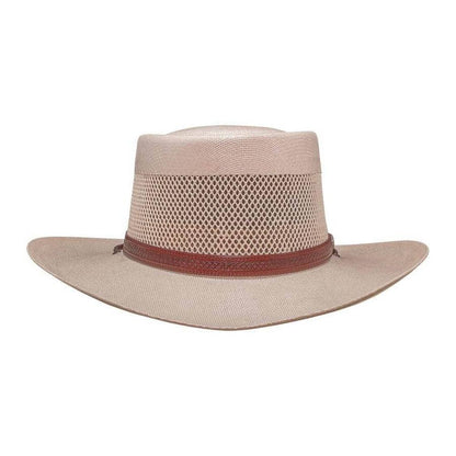 Mens Cream Straw Gambler Hat - Madrid