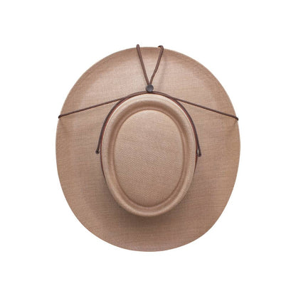 Madrid Tan Straw Pork Pie Sun Hat by American Hat Makers