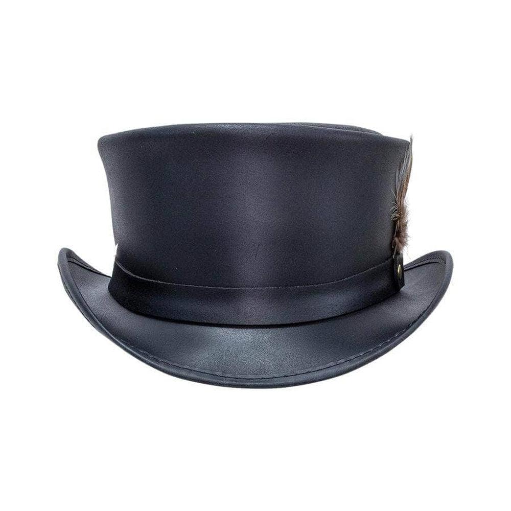 Marlow Black Finished Top Hat with LT Band Crown  by American Hat Makers